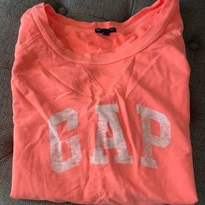 GAP crew neck sweat shirt in fun neon orange